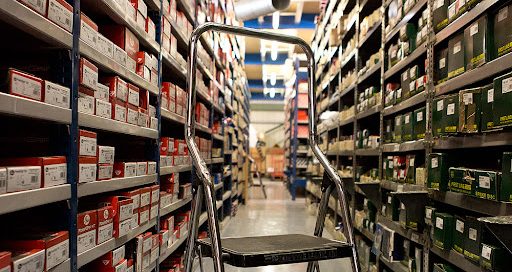 Classic Car Parts Are Finally Getting Easier to Find - stocked shelves in a warehouse